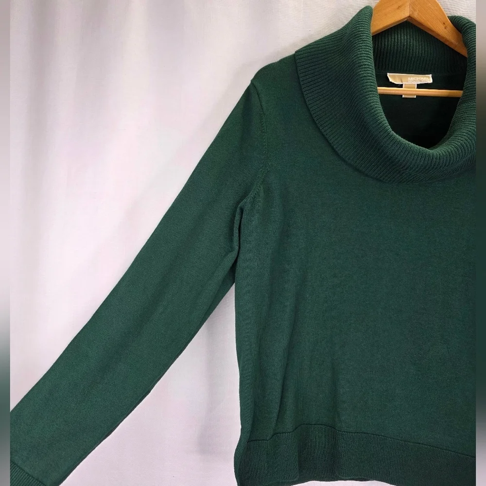 MICHAEL Michael Kors Sweater Women's Green Cowl Neck Pullover Tunic Size Large